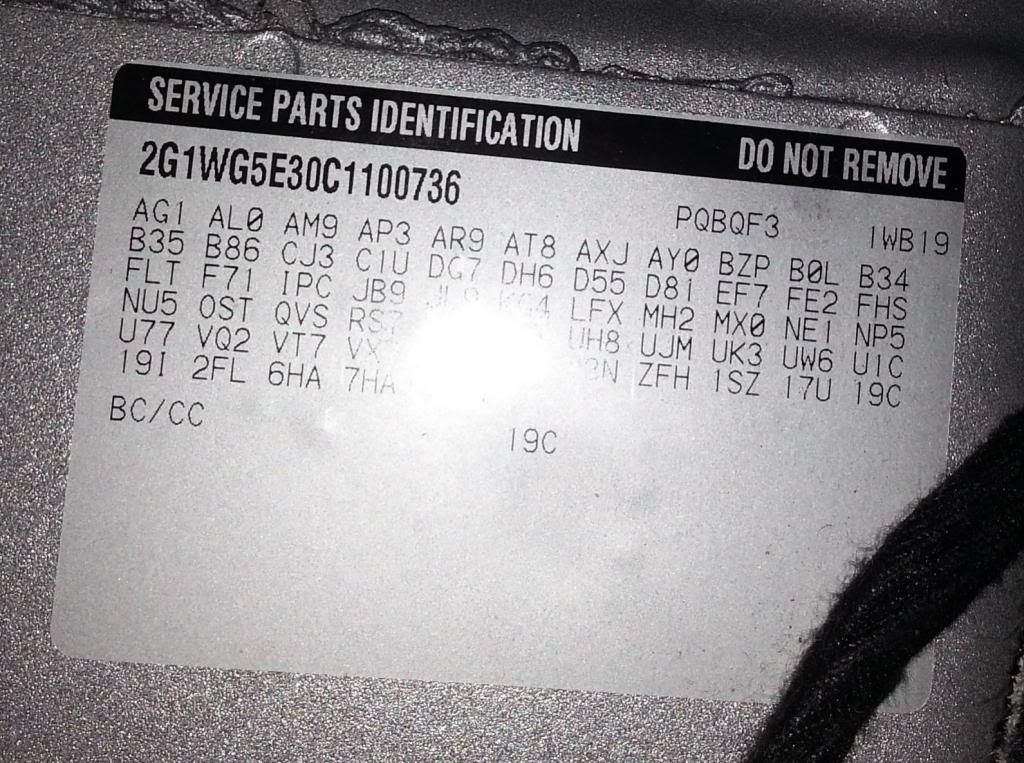 paint codes. Chevy Impala Forums